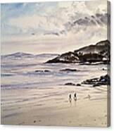 On The Beach At Huishinish Canvas Print