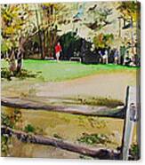 On The Green Canvas Print
