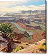 On The Rim-dead Horse Point Canvas Print