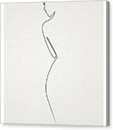 One Line Nude Canvas Print
