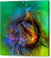 Colorful Digital Abstract Art - One Warm Feeling Canvas Print