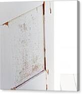 Open White Door With Latch Canvas Print