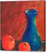 Oranges And A Vase Canvas Print