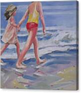 Our Beach Walk Canvas Print