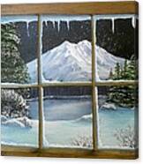 Out My Window-bright Winter's Night Canvas Print