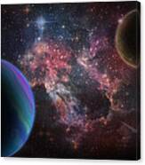 Outer Space Wonder Digital Painting Canvas Print
