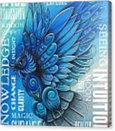 Owl Totem Wordart Canvas Print