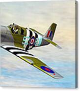 P-51 Mustang With A Me-262 On It's Six Canvas Print