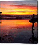 Pacific Beach Was On Fire Tonight Canvas Print