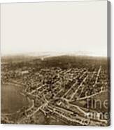 Pacific Grove  From 1200 Feet Above Lovers Point And Monterey Bay 1906 Canvas Print