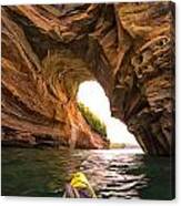 Paddling Pictured Rocks Canvas Print