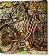 Painted Bikes Canvas Print
