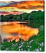 Painted Sunset Canvas Print