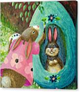 Painting The Easter Egg Canvas Print