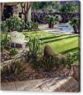 Palm Springs Backyard Canvas Print