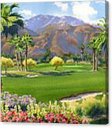 Palm Springs Golf Course With Mt San Jacinto Canvas Print