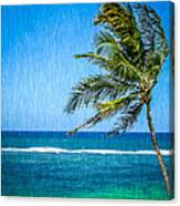 Palm Tree Swaying Canvas Print