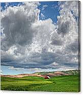 Palouse Country Barn With Storm Clouds Canvas Print