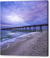 Panama City Beach Pier In The Morning Canvas Print