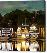 Panorama Of Boathouse Row Canvas Print