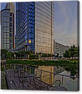 Panorama Of Discovery Green - Downtown Houston Texas Canvas Print