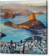Panoramic View Of Rio De Janeiro Canvas Print