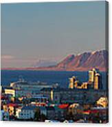 Panoramic View Over Reykjavik Canvas Print