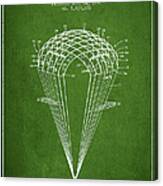 Parachute Design Patent From 1998 - Green Canvas Print