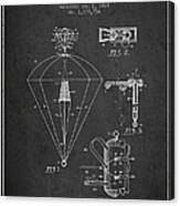 Parachute Patent From 1928 - Charcoal Canvas Print