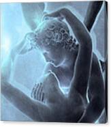 Eros Psyche Louvre Sculpture - Paris Eros And Psyche Romance Lovers Canvas Print