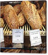 Paris Food Photography - Paris Au Pain Bakery Patisserie - French Bread Canvas Print