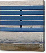 Park Bench In Blue Canvas Print