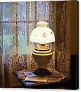 Parlor With Hurricane Lamp Canvas Print