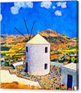 Paros Windmill Canvas Print