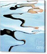 Pastel Blue Water Reflection Abstract Canvas Print