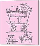 Patent Art Baby Carriage 1922 Mahr Design Pink Canvas Print