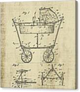 Patent Art Baby Carriage 1922 Yellow Canvas Print