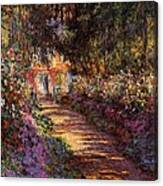 Pathway In Monets Garden In Giverny Canvas Print