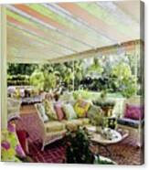 Patio Of Lilly Pulitzer's House Canvas Print