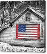 Patriotic American Shed Canvas Print