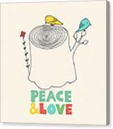 Peace And Love Canvas Print