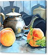 Peaches And Tea Canvas Print