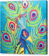 Peacock Hues Canvas Print