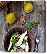Pears And Gorgonzolla Salad Canvas Print