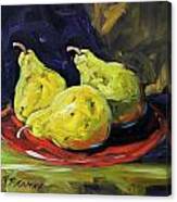 Pears In The Light By Prankearts Canvas Print