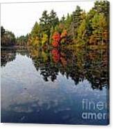 Peck Pond Autumn Reflections Viii Canvas Print