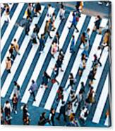 People Walking At Shibuya Crossing, Tokyo Canvas Print
