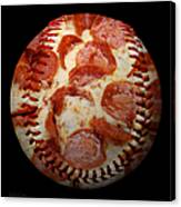 Pepperoni Pizza Baseball Square Canvas Print