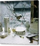 Perfume And Accessories On A Vanity Table Canvas Print