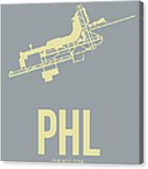 Phl Philadelphia Airport Poster 1 Canvas Print